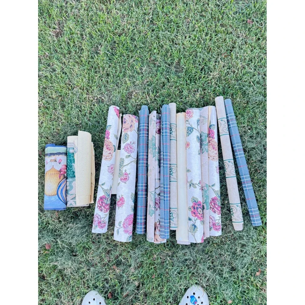 Vintage Wallpaper‎ Border Lot Floral Ivy Plaid Hot Air Balloon Cottagecore 15pc